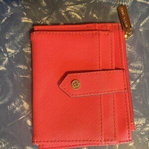 Anne Klein Pink Card Holder with Zipper